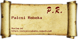 Palcsi Rebeka névjegykártya